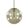 Straluma Hanglamp Medina satin gold/amber glas 30cm> Light and Living|Woonkamerlampen