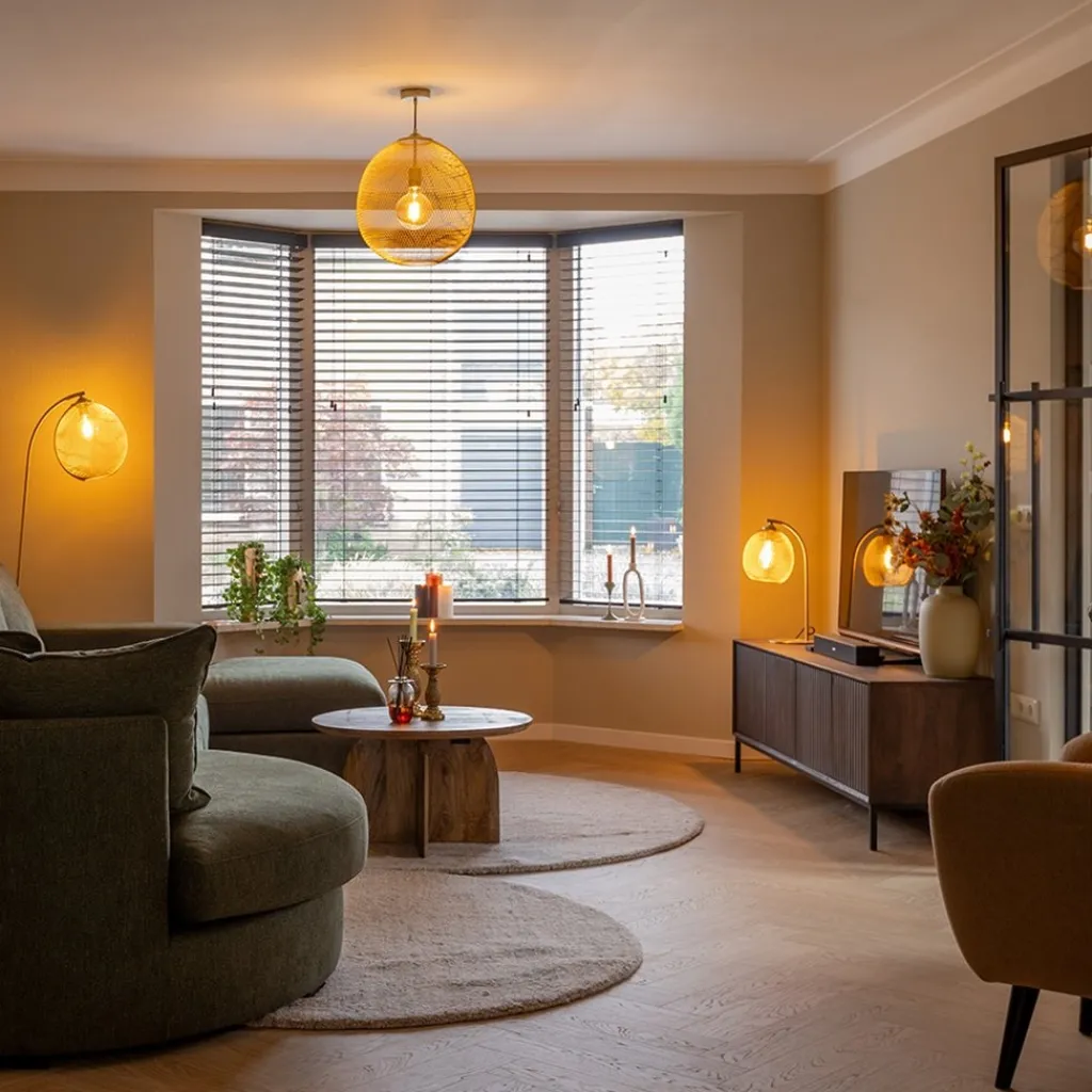 Straluma Hanglamp Moroc Light and Living goud> Draadlampen|Light and Living