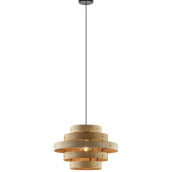 Straluma Hanglamp Oaknut hout 5 ringen> Eettafellampen|Eetkamerverlichting