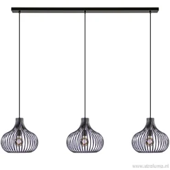 Straluma Hanglamp Onion 3L draad zwart> Eettafellampen|Draadlampen