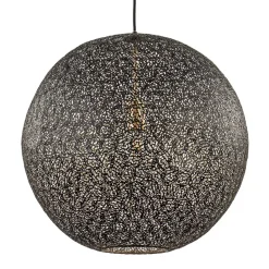 Straluma Hanglamp Oronero bol zwart/goud 50cm> Eettafellampen|Keukenverlichting