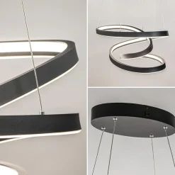 Straluma Hanglamp ovale ringen mat zwart><noscript><img width=