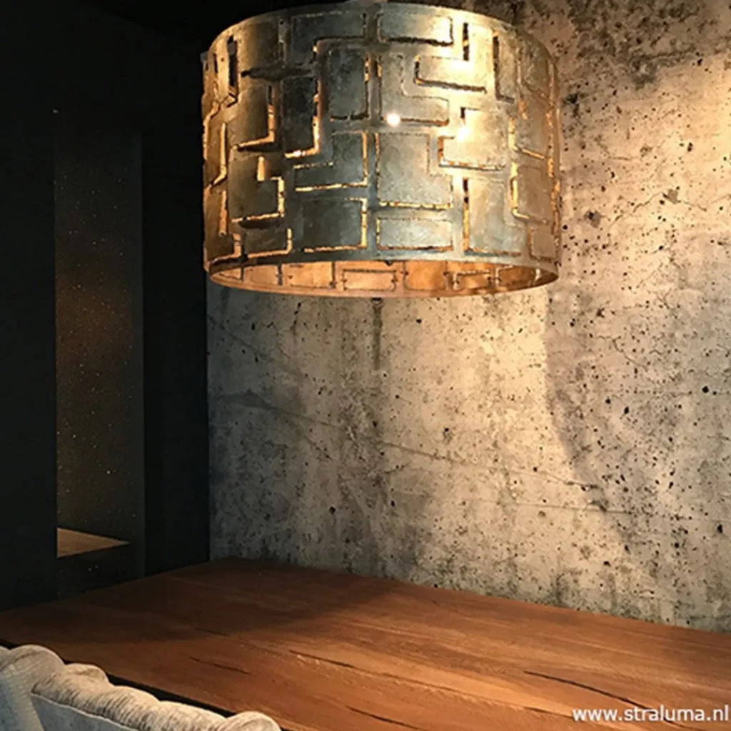 Straluma Hanglamp Pablo cil 55cm ambacht.zilver> Eettafellampen|Woonkamerlampen