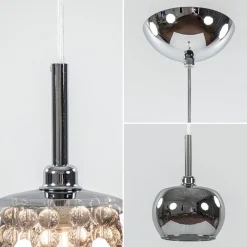Straluma Hanglamp Pearl klein chroom + smoke glas></noscript> Nachtkastlampen|Pearl