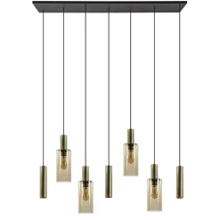 Straluma Hanglamp Perugia 7L brons/zwart> Hanglampen|Eettafellampen