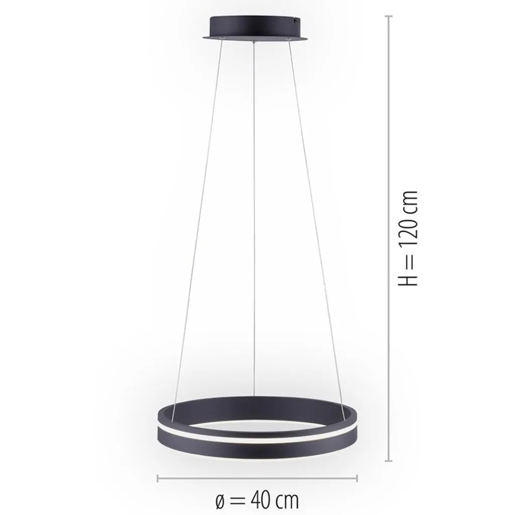 Straluma Hanglamp Q-Vito 40 zwart + afst.bed.CCT> Hanglampen|Smart lampen