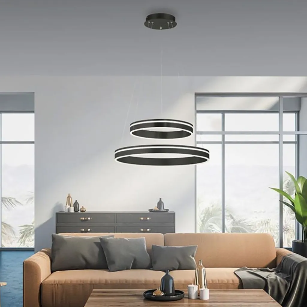 Straluma Hanglamp Q-Vito dubbel zwart + remote cct> Hanglampen|Smart lampen