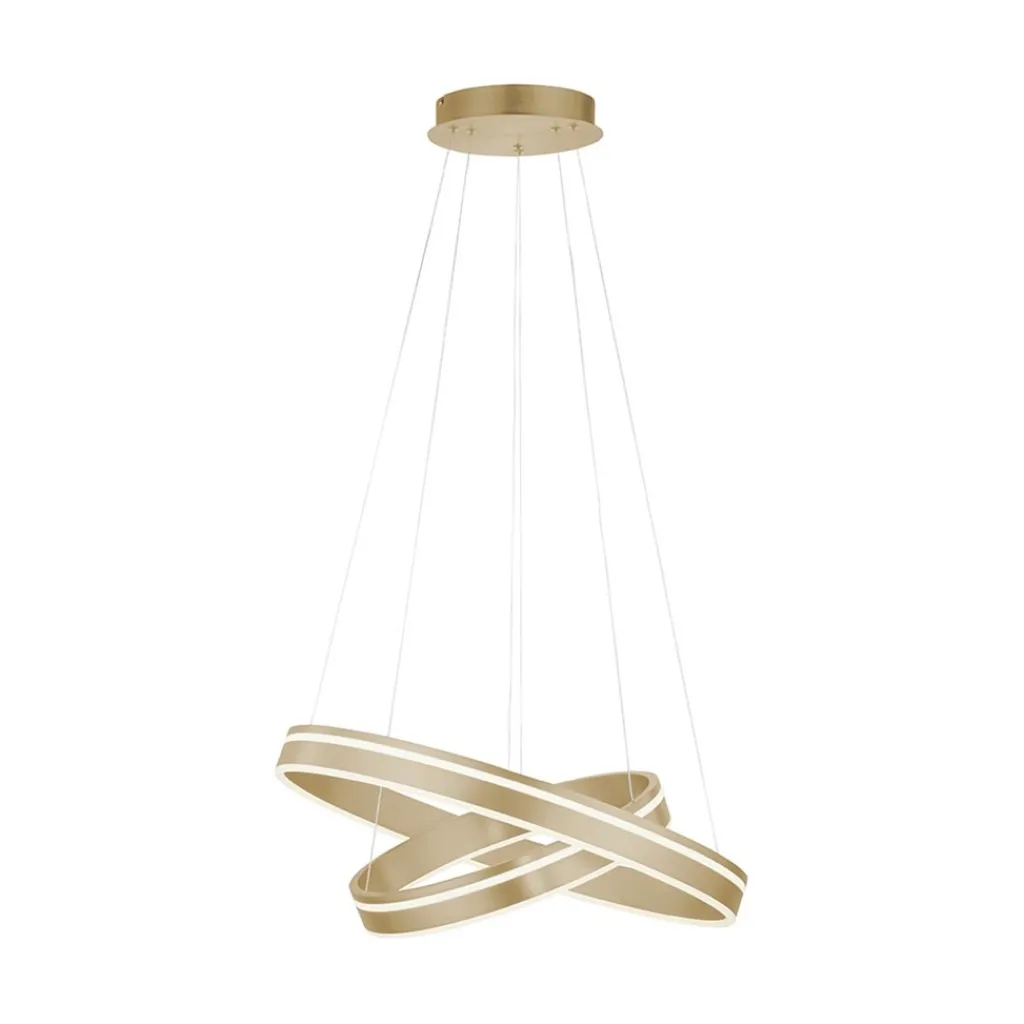 Straluma Hanglamp Q-Vito dubbele ring gold smart> Smart lampen|Hanglampen