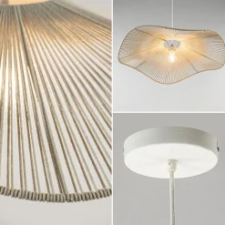 Straluma Hanglamp Rafa 70 katoendraad crème></noscript> Hanglampen|Eettafellampen