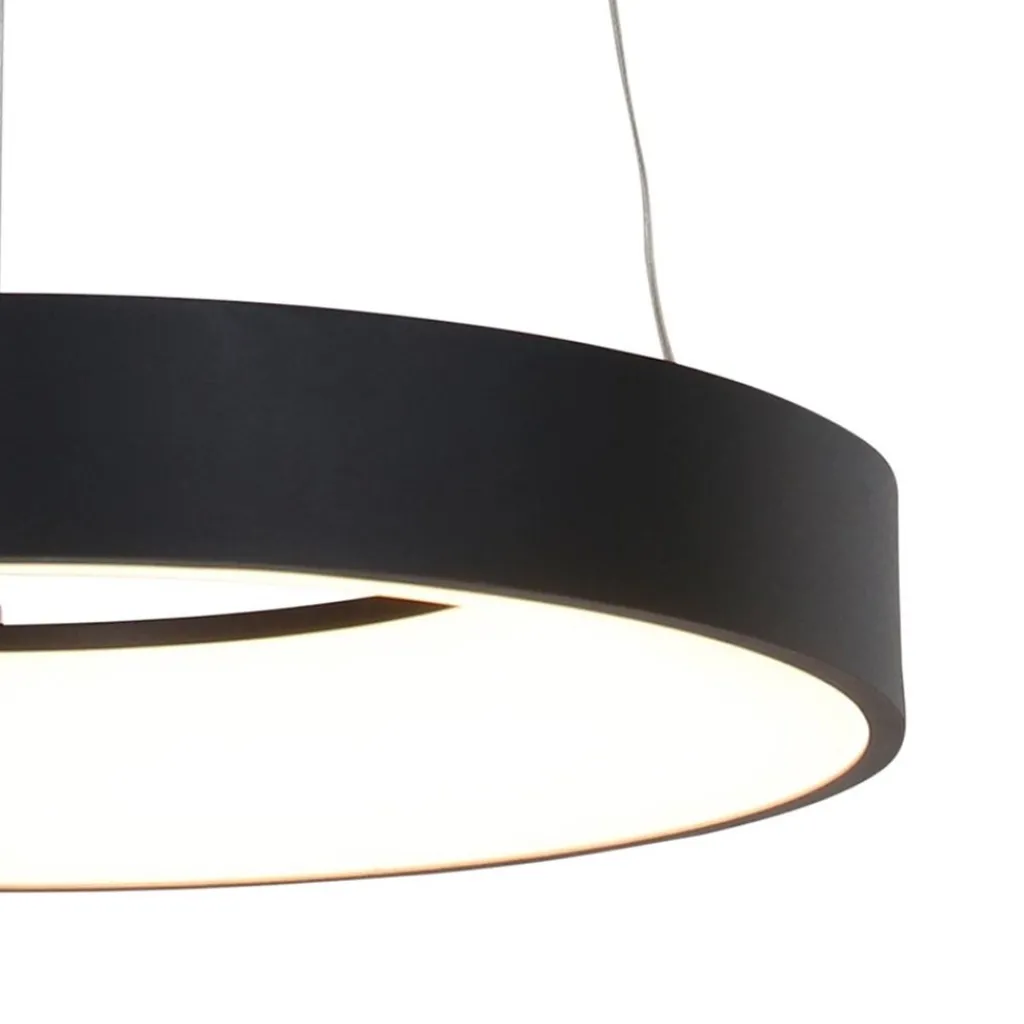 Straluma Hanglamp Ringlede zwart 48cm> Hanglampen|Keukenverlichting