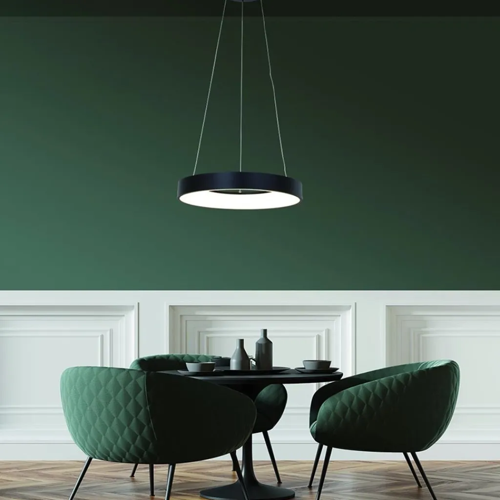 Straluma Hanglamp Ringlede zwart 48cm> Hanglampen|Keukenverlichting