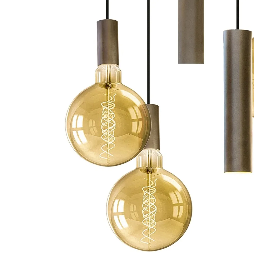 Straluma Hanglamp Riva 5l rond platinum> Eettafellampen|Eetkamerverlichting