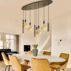 Straluma Hanglamp Riva ovaal 8L platinum><noscript><img width=