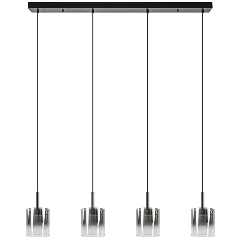 Straluma Hanglamp Salerno 4L zwart/gradient smoke> Hanglampen|Eettafellampen