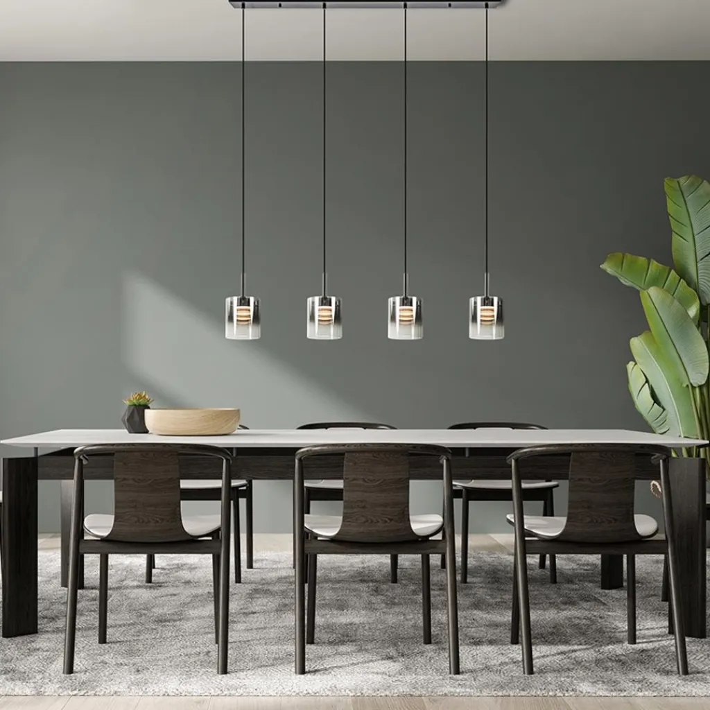 Straluma Hanglamp Salerno 4L zwart/gradient smoke> Hanglampen|Eettafellampen