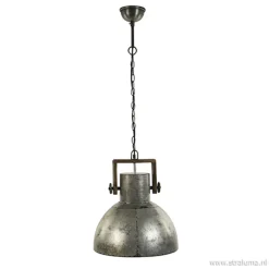 Straluma Hanglamp Shelly industrieel zink/hout> Light and Living|Woonkamerlampen