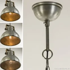 Straluma Hanglamp Shelly industrieel zink/hout><noscript><img width=
