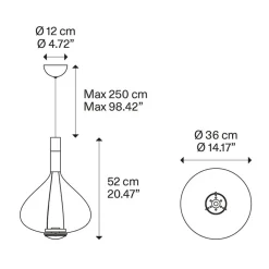 Straluma Hanglamp Sky-Fall groot brons><noscript><img width=