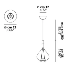 Straluma Hanglamp Sky-fall medium clear inclusief LED></noscript> Hanglampen|Eetkamerverlichting