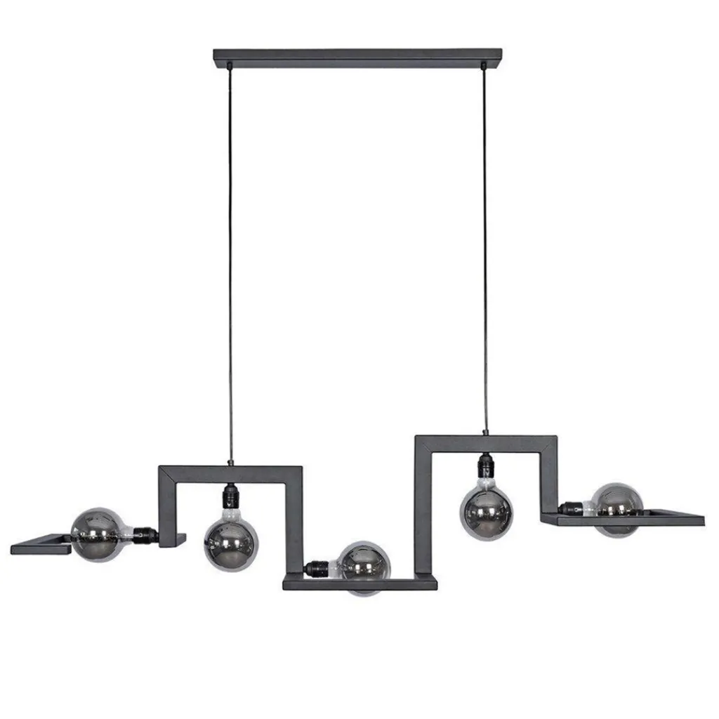 Straluma Hanglamp Tortona 5L zwart 150cm> Eettafellampen|Pendel Lampen