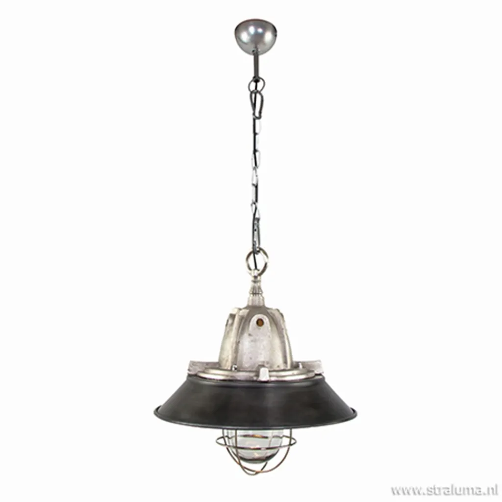 Straluma Hanglamp Tuk industrieel 41cm zwart/staal> Eettafellampen|Kooilampen