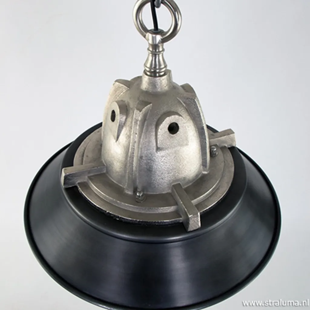 Straluma Hanglamp Tuk industrieel 41cm zwart/staal> Eettafellampen|Kooilampen