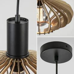 Straluma Hanglamp Ufo naturel hout 35cm><noscript><img width=