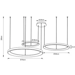 Straluma Hanglamp Vidal 3 ringen zwart></noscript> Hanglampen|Woonkamerlampen