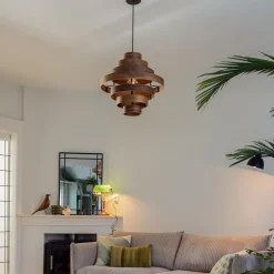 Straluma Hanglamp Walnut zwart / walnoot hout><noscript><img width=