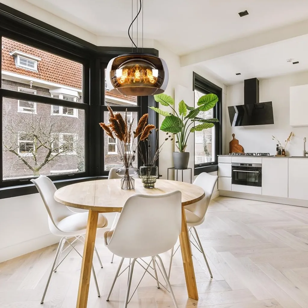 Straluma Hanglamp zwart + smoke glas 40cm> Eettafellampen|Eetkamerverlichting