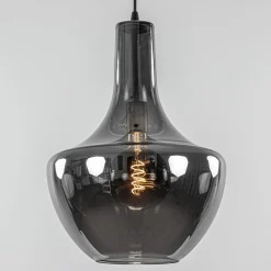 Straluma Hanglamp zwart met smoke glazen kap><noscript><img width=
