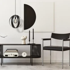 Straluma Hanglamp zwart metalen ringen 40 cm></noscript> Hanglampen|Industriële Verlichting