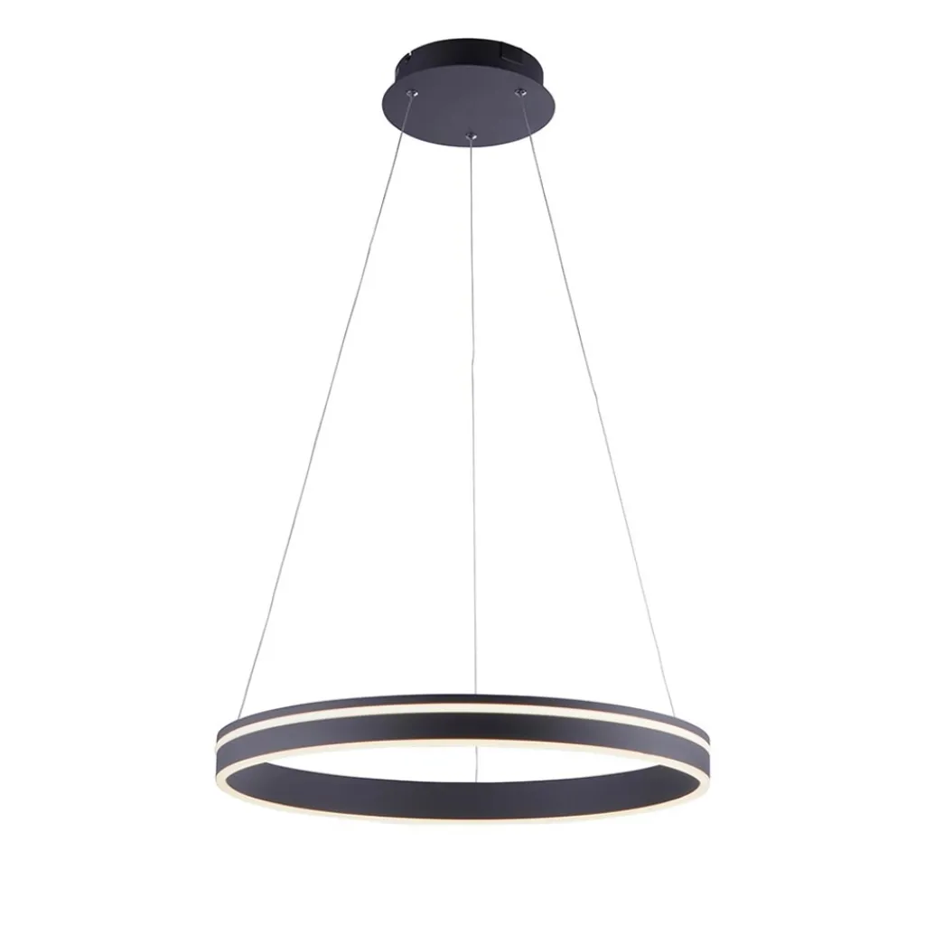 Straluma Hanglamp zwart ring 60cm + afst.bed.CCT> Hanglampen|Smart lampen