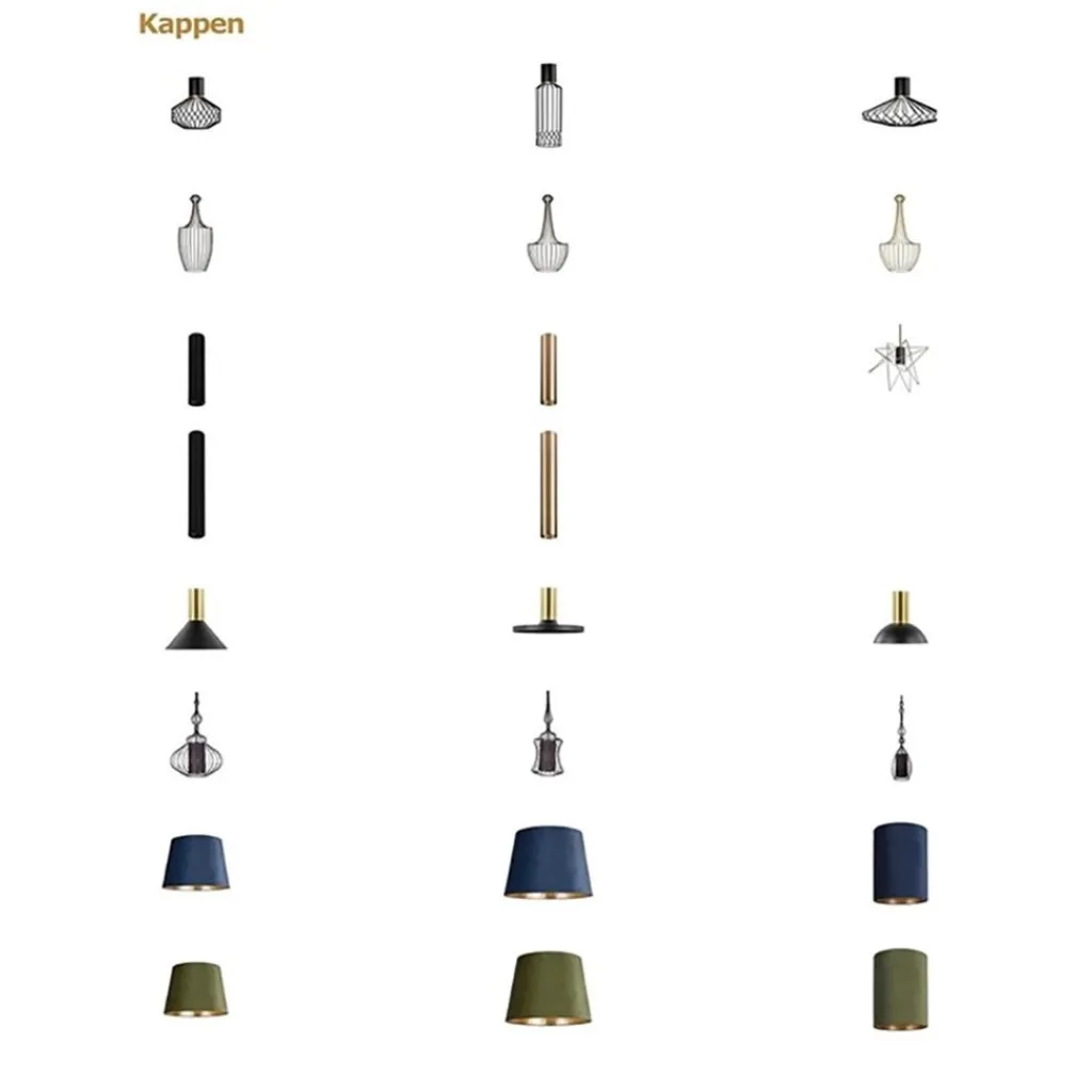 Straluma Hanglamp zwart Spin met 6 snoeren> Eettafellampen|Pendel Lampen