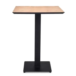 Straluma Horeca Bartafel vierkant 80x80 zwart met eiken> Bartafels