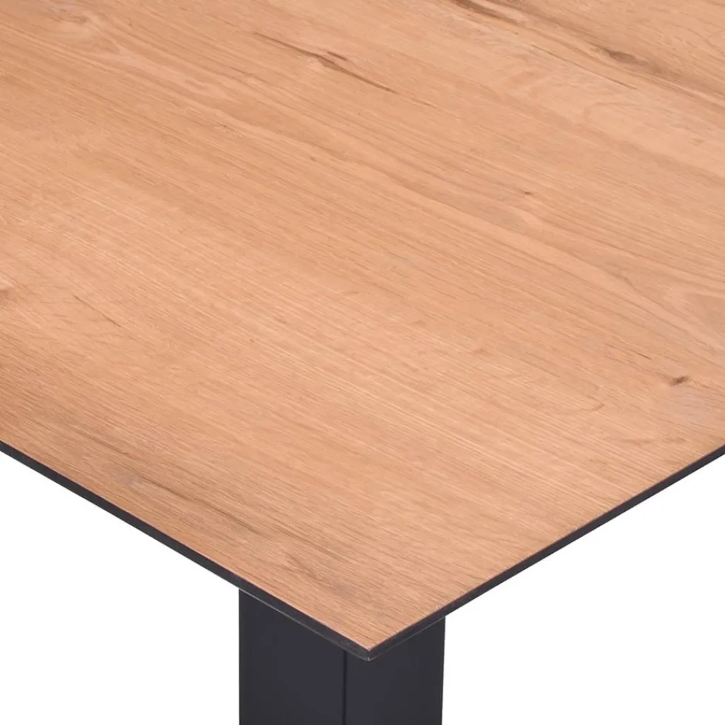 Straluma Horeca Bartafel vierkant 80x80 zwart met eiken> Bartafels