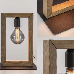 Straluma Houten tafellamp frame met zwart><noscript><img width=