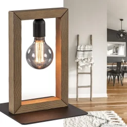 Straluma Houten tafellamp frame met zwart><noscript><img width=