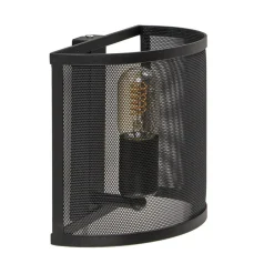 Straluma Industrieel landelijke wandlamp met gaas> Woonkamerlampen|Slaapkamerlampen