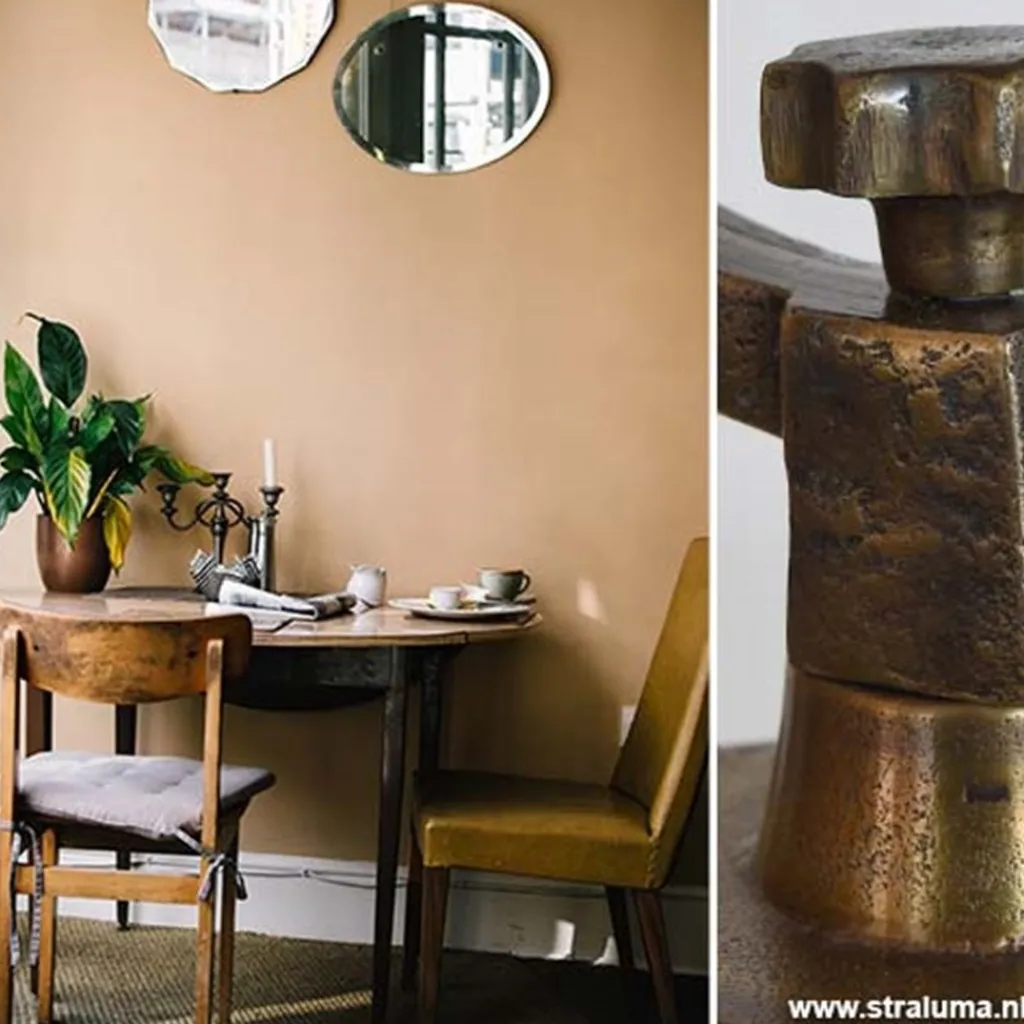 Straluma Industriele vloerlamp driepoot brons antiek> Driepoot lampen|Light and Living