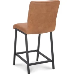 Straluma Industriële barkruk met cognac lederen zitting><noscript><img width=