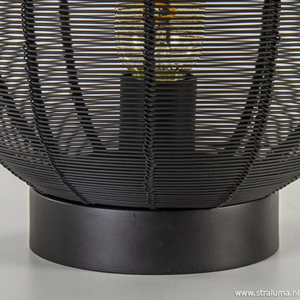 Straluma Industriële draad tafellamp Ophra zwart> Draadlampen|Light and Living
