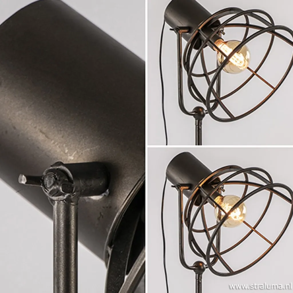 Straluma Industriële driepoot vloerlamp Givan> Driepoot lampen|Light and Living