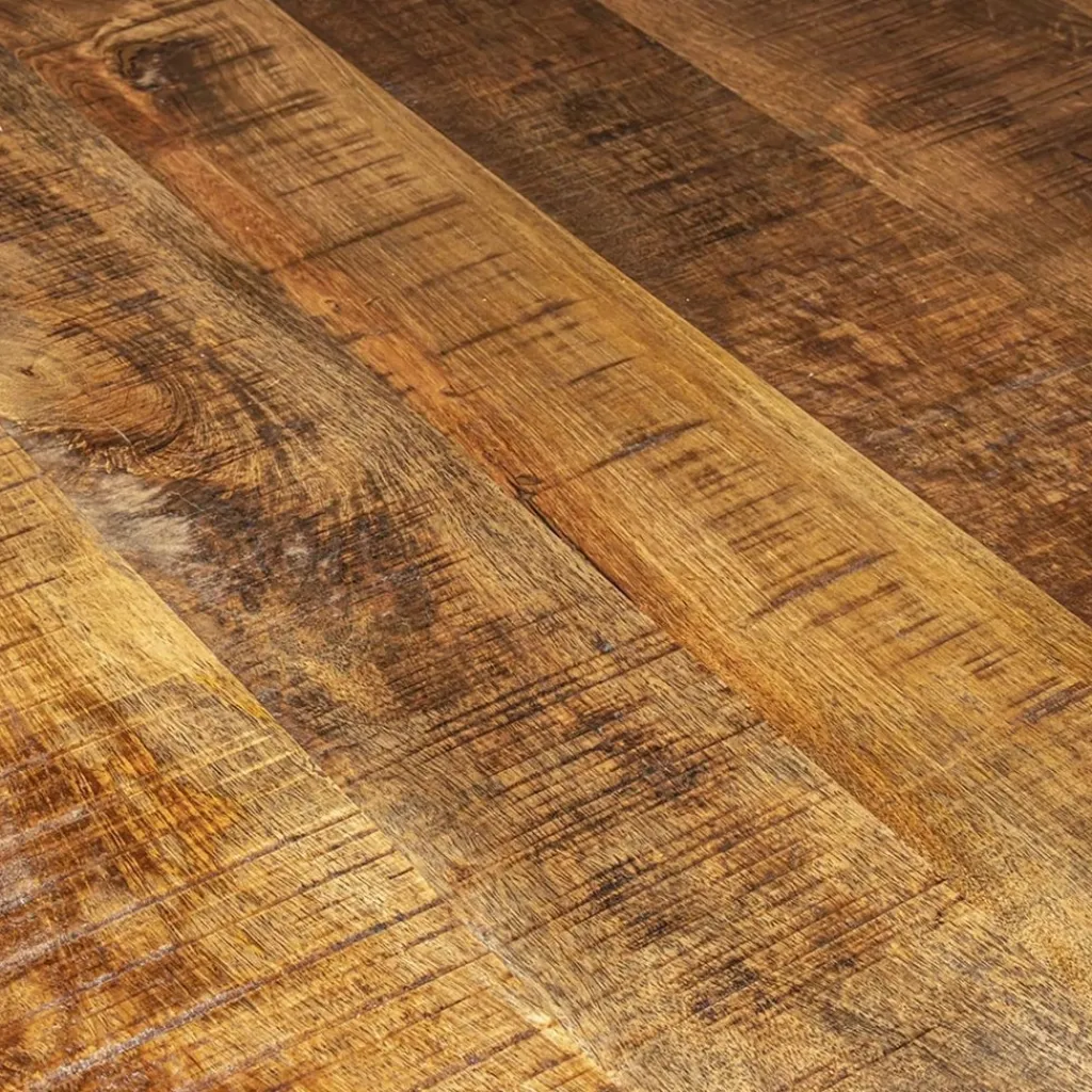 Straluma Industriële eettafel mangohout met zwart 160x90 cm> Eettafels