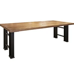 Straluma Industriële eettafel rechthoekig blad met metalen poot> Eettafels