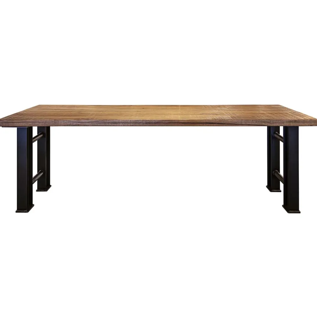 Straluma Industriële eettafel rechthoekig blad met metalen poot> Eettafels