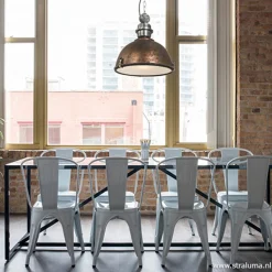 Straluma Industriële hanglamp bruin/brons tafel><noscript><img width=