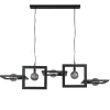 Straluma Industriële hanglamp mat zwart metalen frame> Eettafellampen|Keukenverlichting