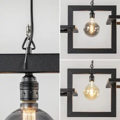 Straluma Industriële hanglamp mat zwart metalen frame><noscript><img width=