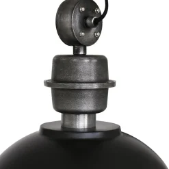 Straluma Industriële 3-lichts hanglamp bikkel mat zwart><noscript><img width=